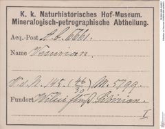 Etiketten zu Vesuvian (NHMW-MIN-Ab6661)